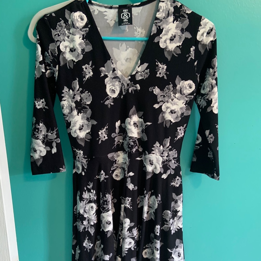 Flower pattern a&d dress